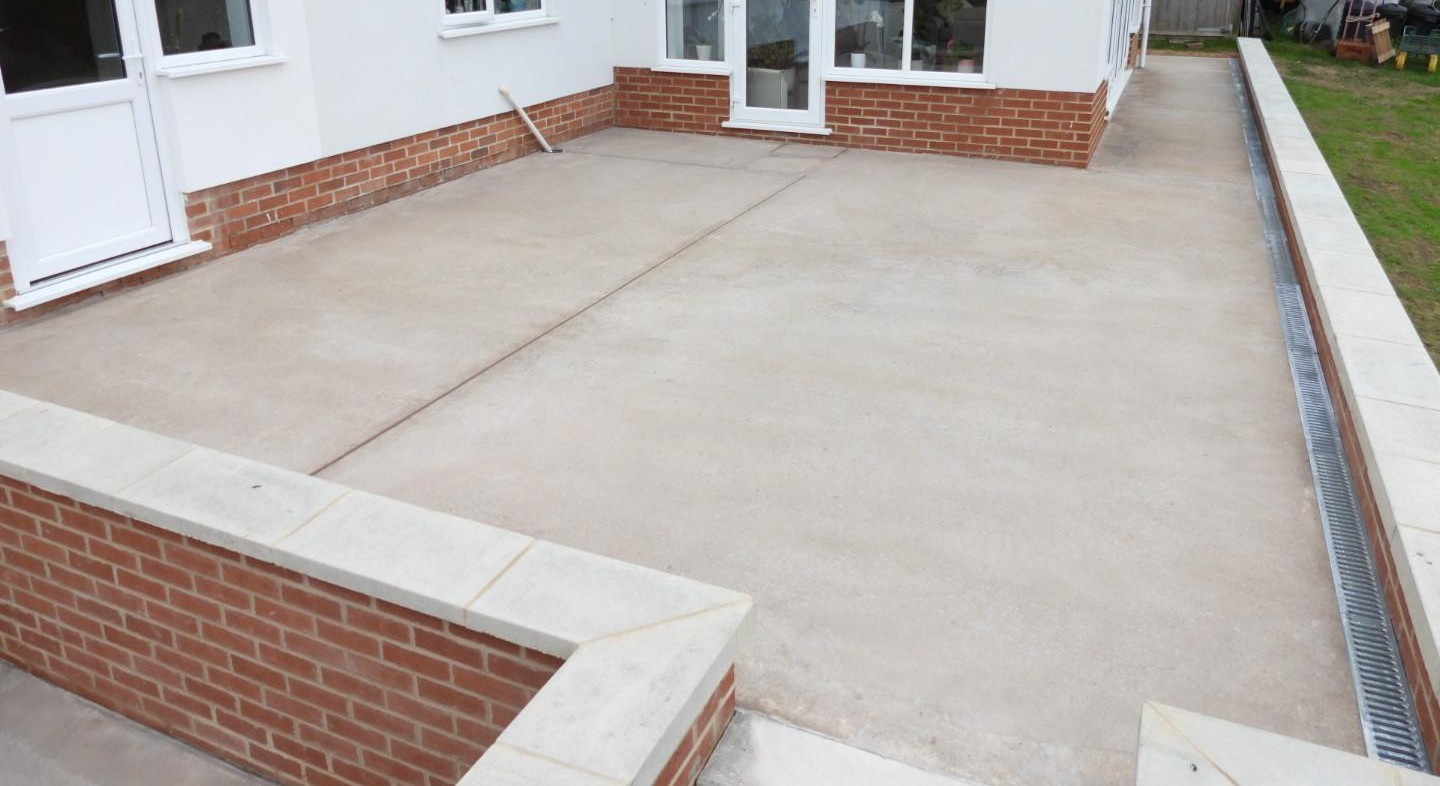 Concrete driveway floor with heat damage.