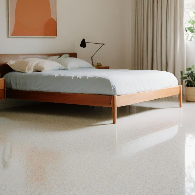 Polished concrete floor for a new build project.